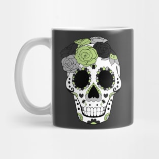 Agender Pride - Sugarskull Dia De los Muertos Mug